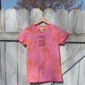 Rose' All Day Tie Dye T-shirt Women's Cut Small